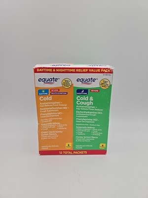 Equate Daytime Cold and Nighttime Cold and Cough Severe Relief Powder 5/25 