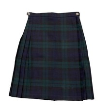 Strathmore Kilt Girls Sz 12 100 Pure Wool Blackwatch Plaid Made In Scotland EUC