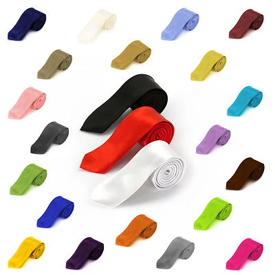 Krawatte schmal 5cm Schlips Binder verschiedene Farben Mode Trend Style Satin - Bild 1 von 2