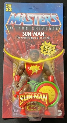 2022 Mattel Masters of the Universe Origins M Sun-Man Wave 8 MOTU