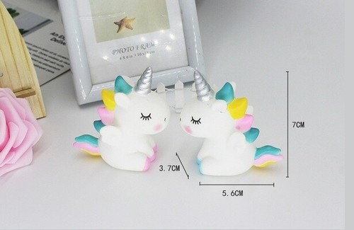 Unicorn Rainbow Figures Pastel Colours Cake Topper Toys Pink Blue 1/2/3pcs NEW - Picture 13 of 17