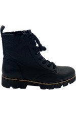 Vionic Leather Lace-Up Boots Lani Black