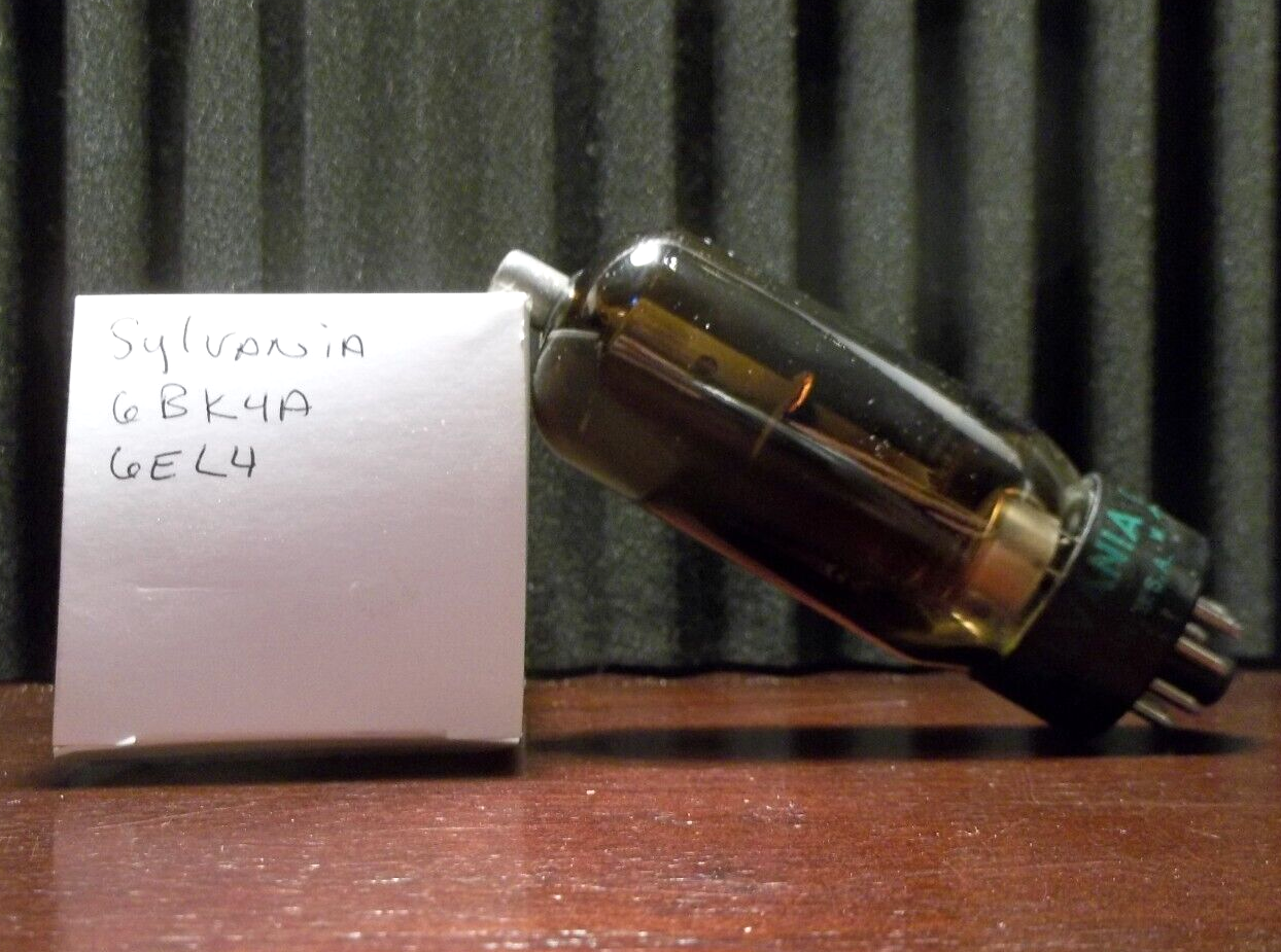1 VINTAGE SYLVANIA 6BK4 A /6EL4 USED VACUUM TUBE TESTED AUDIO HAM RADIO ...