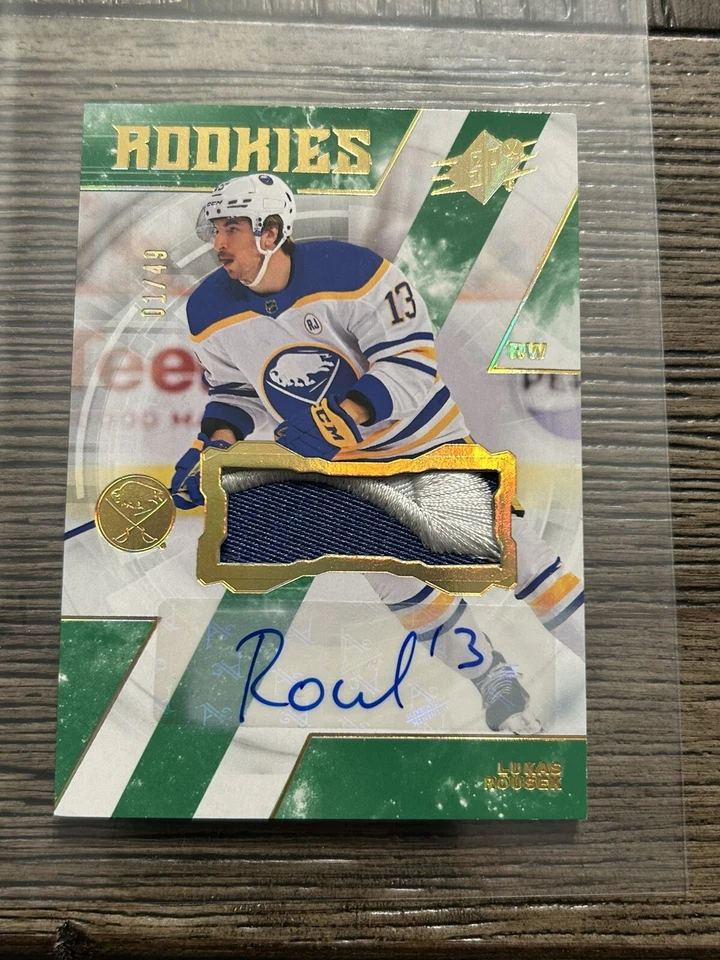 2023-24 UPPER DECK SPX LUKAS ROUSEK ROOKIE PATCH AUTO RPA ! 01/49 !!! 🦬 ⚔️ 🔥 - Image 2 of 3