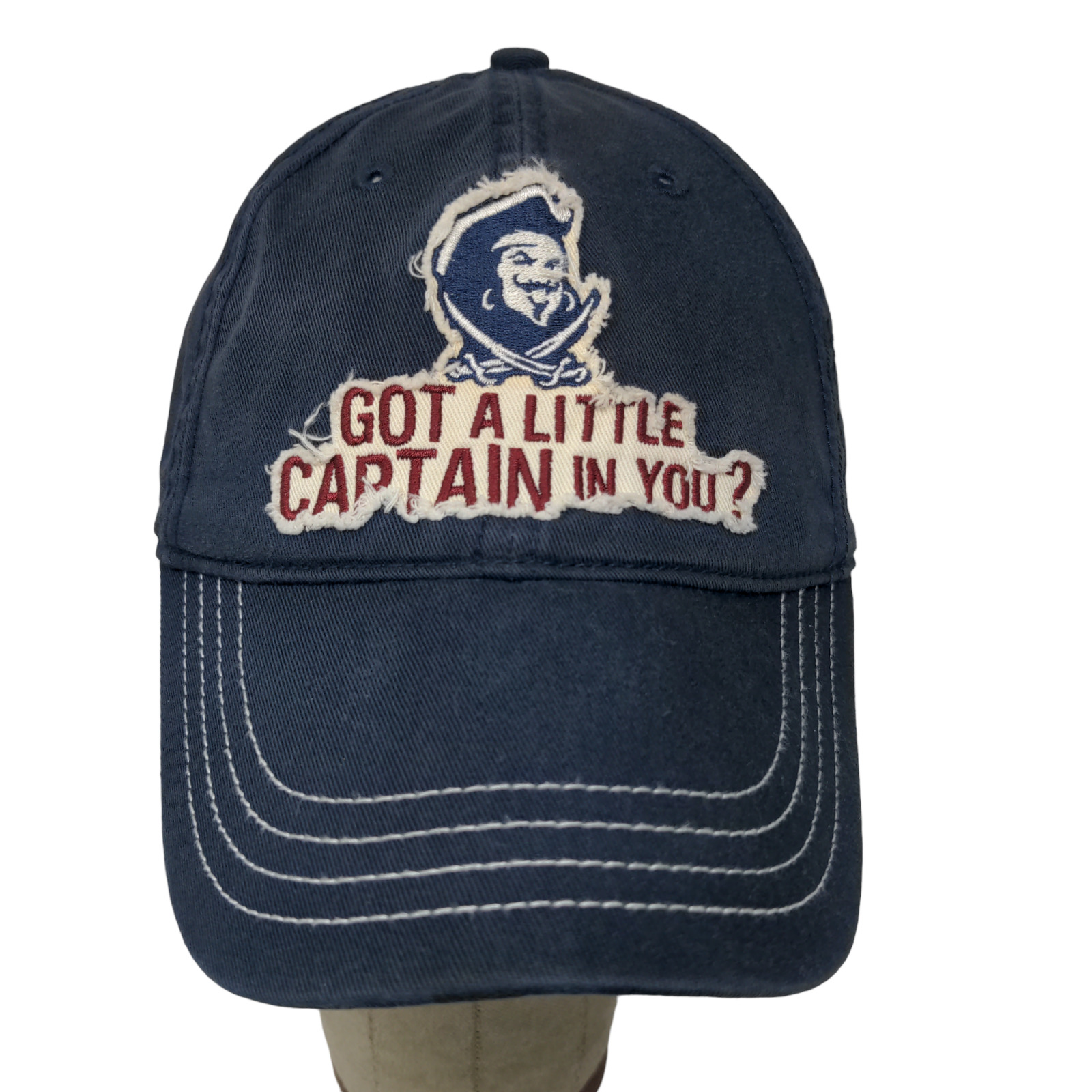 Captain Morgan Rum Mens Hat Blue OSFA Strapback C… - image 1
