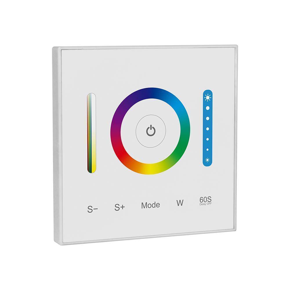 Controller dimmer touch wireless a parete per striscia Led RGB+W V-TAC VT-2433