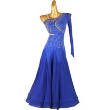 NEW Latin Ballroom Dance Dress Modern Salsa Waltz Standard Long Dress F797