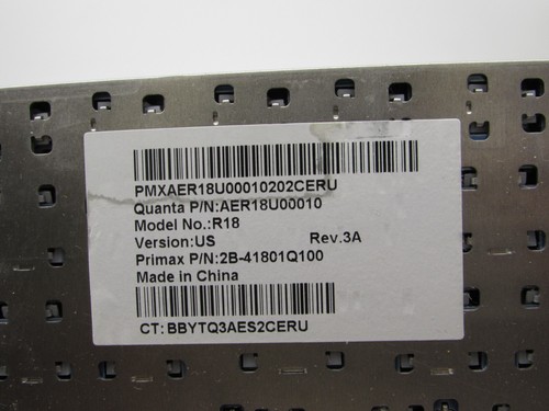 HP Pavilion g7-1338dx 15.6" Genuine Laptop US Keyboard AER18U00010 - Afbeelding 2 van 2