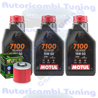 Wartungsset Öl Motul 7100 15W50 + Filter Für Jawa 660 CZ Sportard 2013 2015
