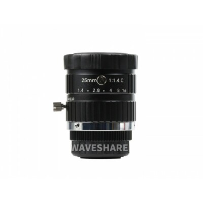 Waveshare Quality Industrial Telephoto Lens 25mm Focal Length Multi Field Angle
