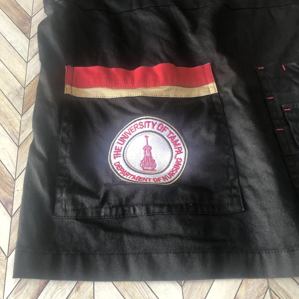 UT Nursing University of Tampa Scrubs Tops (2 pack) Black/Red Size Small - Image 3 of 4