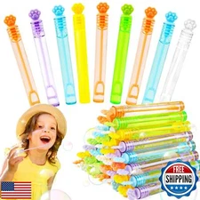 DERAYEE 36PCS Paw Print Bubble Wands for Kids Bulk, Cat Mini Bubble Party Fav