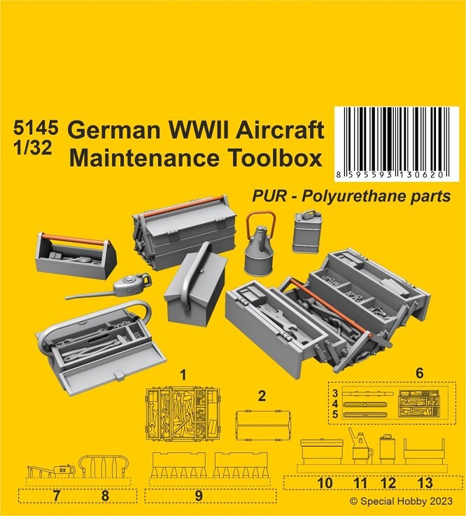 CMK 5145 - 1/32 - German WWII Aircraft Maintenance Toolbox - New