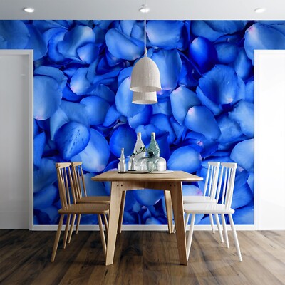 3D Blau Rose Blütenblätter Q7341 Tapete Wandgemälde Fototapete Selbstklebend Kay