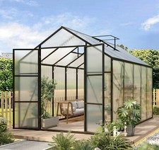 Gewächshaus, Treibhaus, Alurahmen Pulverbeschichtet,  4mm Polycarbonatplatten