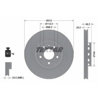 Textar 2X Bremsscheiben Vorne Ø312 Mm BelüFtet Beschichtet FüR Audi A4 Vw 8E2