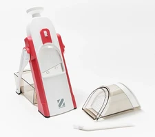 Geoffrey Zakarian Safe Slice Upright Mandoline w/ Thickness Adj. - Cranberry