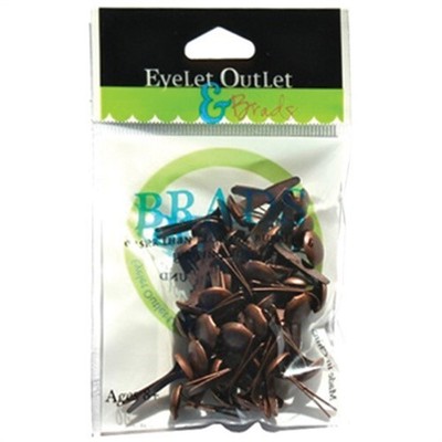 Eyelet Outlet BRD8MM-247A  Round Brads 8mm 40/Pkg-Brushed Copper