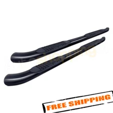 ProMaxx Automotive 41386B 4" Cab Length Black Oval Curved Step Bars