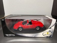 1/18 DIECAST HOT WHEELS FERRARI DINO 246 GTS RED (NEW)