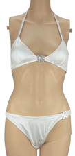 VICTORIA'S SECRET VS SHINE BIKINI TOP MEDIUM BOTTOM LARGE SWIM SUIT SET STRAP