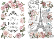 Rub on Transfers for Crafts and Furniture - 2 Large 12"X18" Sheets Decorative Vi