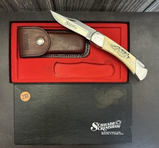 Vintage 1980's Schrade SC705 Bear Lockback Pocket Knife USA