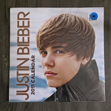 2011 Justin Bieber Calendar, New Sealed, Rare, Damaged Seal, SEE DESCRIPTION