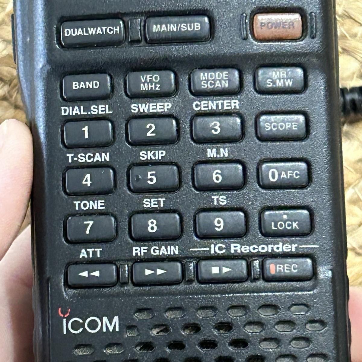 ICOM IC-R20 Scanner Made In Japan Works As Is W/Belt Clip