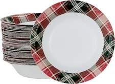 Crisp Gingham Snack Bowls 16 Oz - 120PCS for Catered Events and Home Use