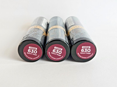 3 PACK Revlon Super Lustrous Lipstick 630 RAISIN  RAGE, Creme Finish, New Sealed