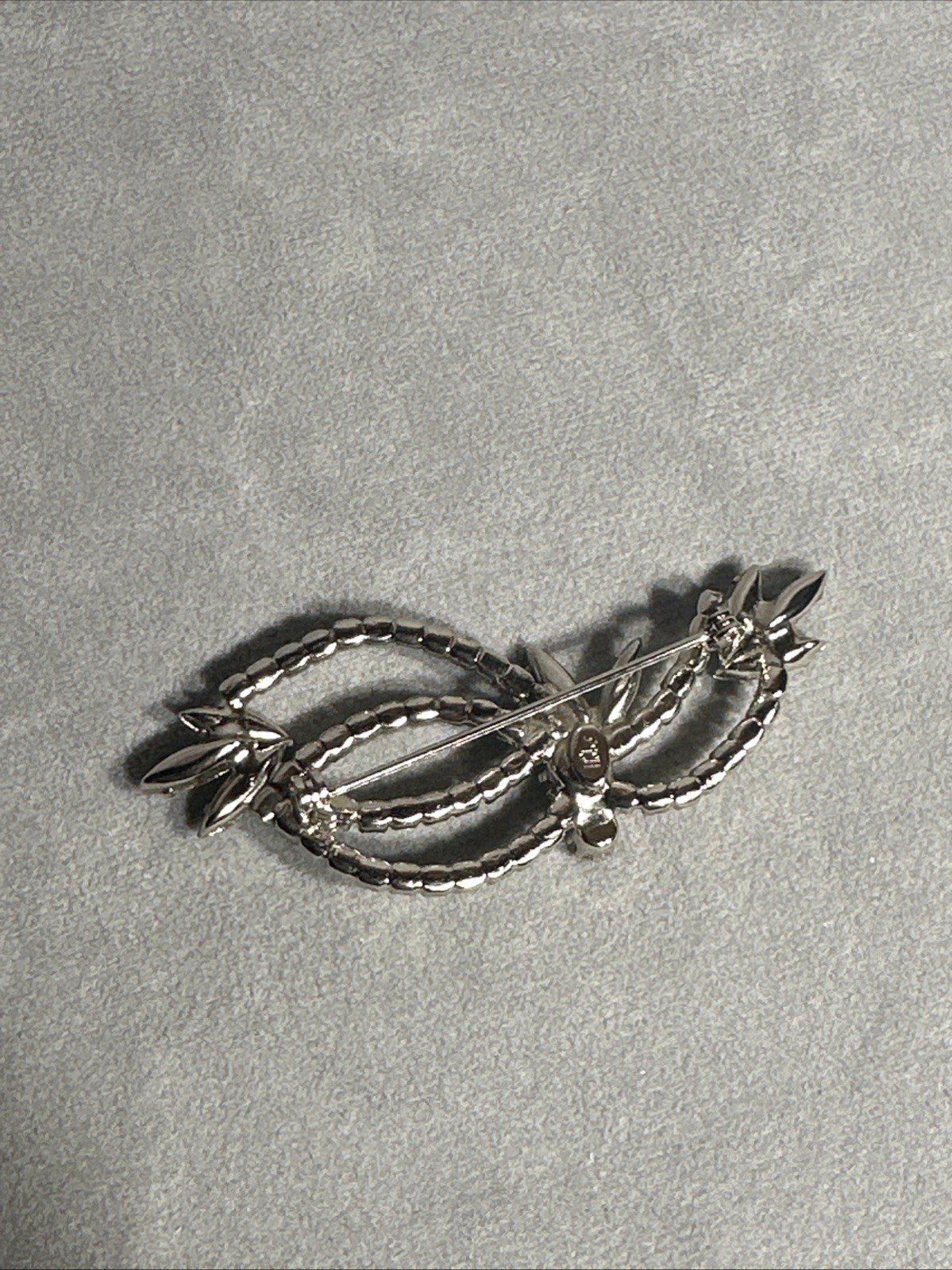 Hobe Signed Rhinestone Brooch Vintage Clear Cryst… - image 6