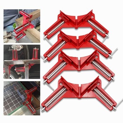 4 PCS 90 Degree Corner Clamp Right Angle Carpenter Square Max 75mm Width