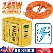For Samsung A15 5G A25 A55 A16 A56 A17 A36 145W USB-C Fast Wall Charger Cable