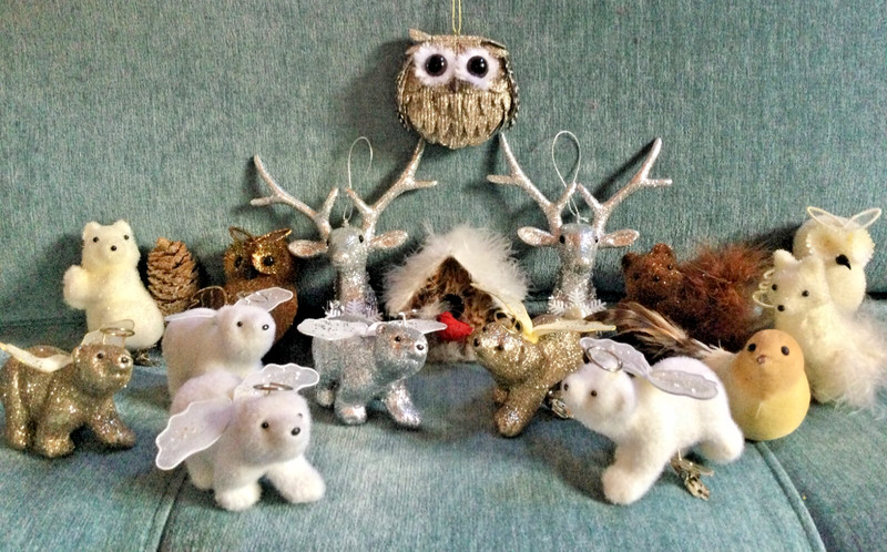 Lot of 16 Rustic Farmhouse Woodland Critter Christmas Ornaments