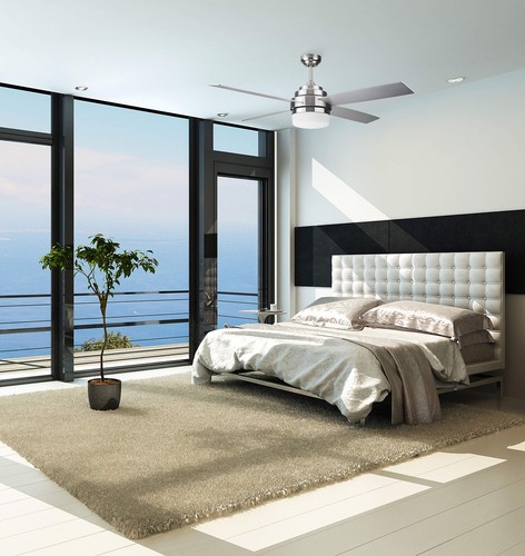 157354-BN Cali 52-Inch LED Ceiling Fan in Brushed Nickel with Remote Control - Picture 4 of 7