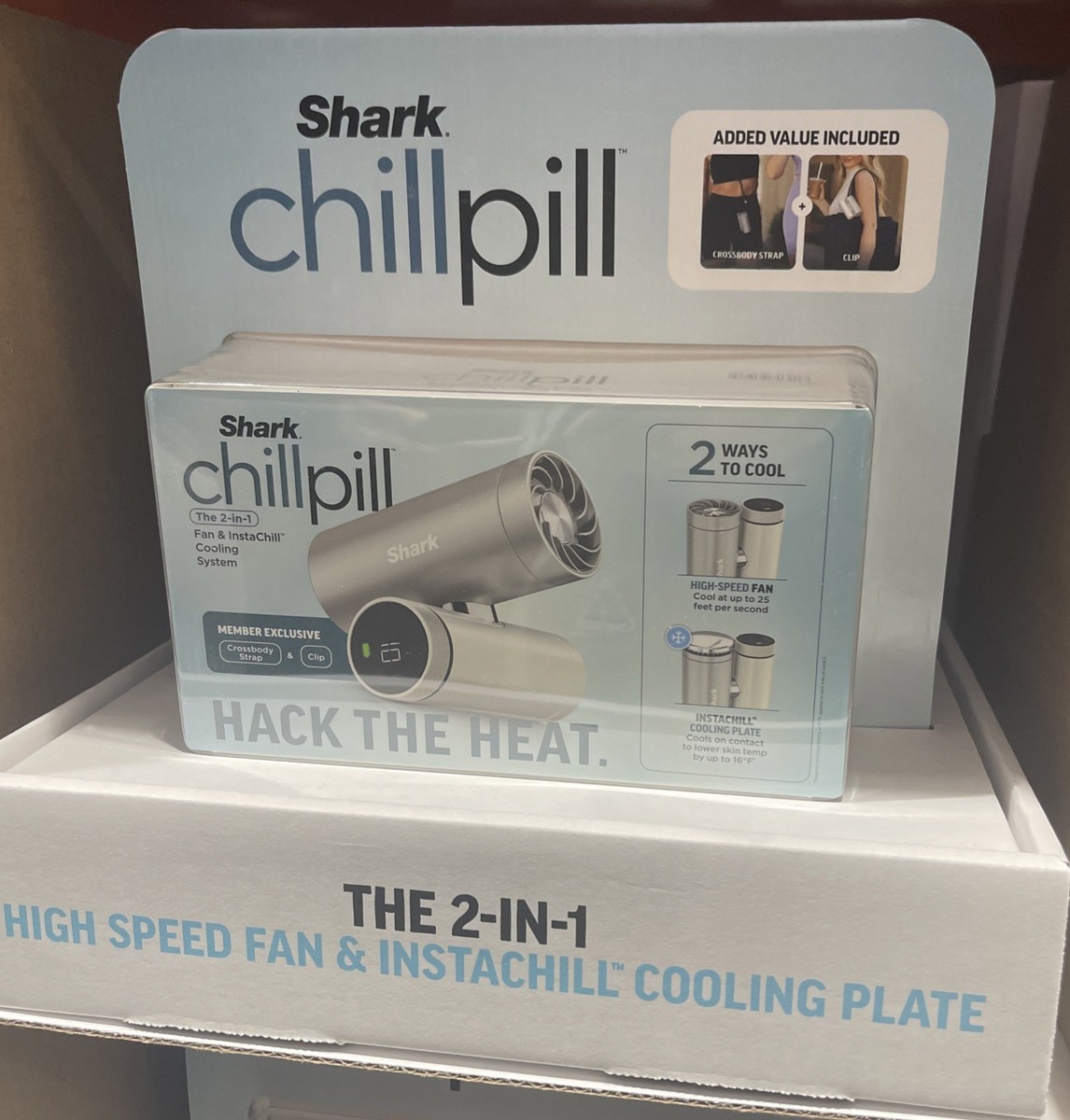 Shark chillpill ホワイト Shark ChillPill 2-in-1 Fan and InstaChill Personal Cooling Plate