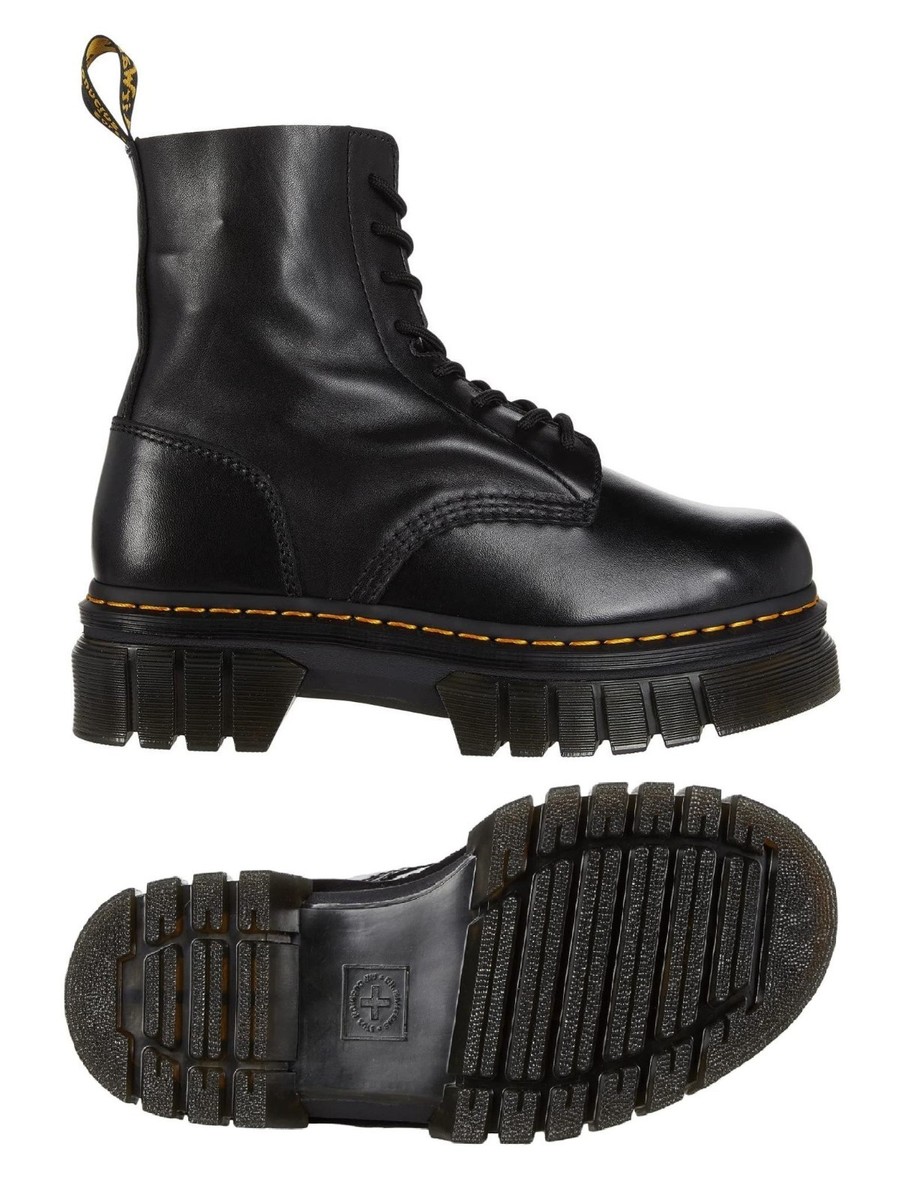 靴 Dr.Martens Audrick 8-Eye Boot Black NEW Dr. Martens Audrick 8-Eye Women Boots Shoes, Black Nappa Lux