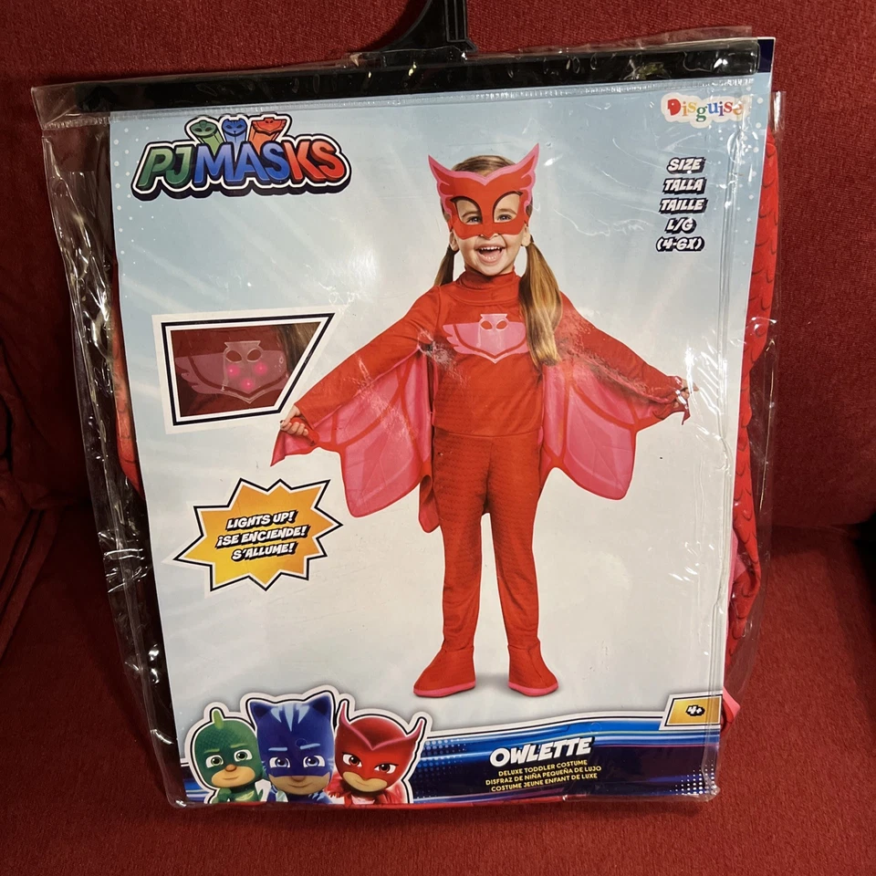 Disfraz PJ Máscaras Traje Owlette L 4 - 6 Luces Disfraz Halloween Niños Jóvenes Foto 4 de 4