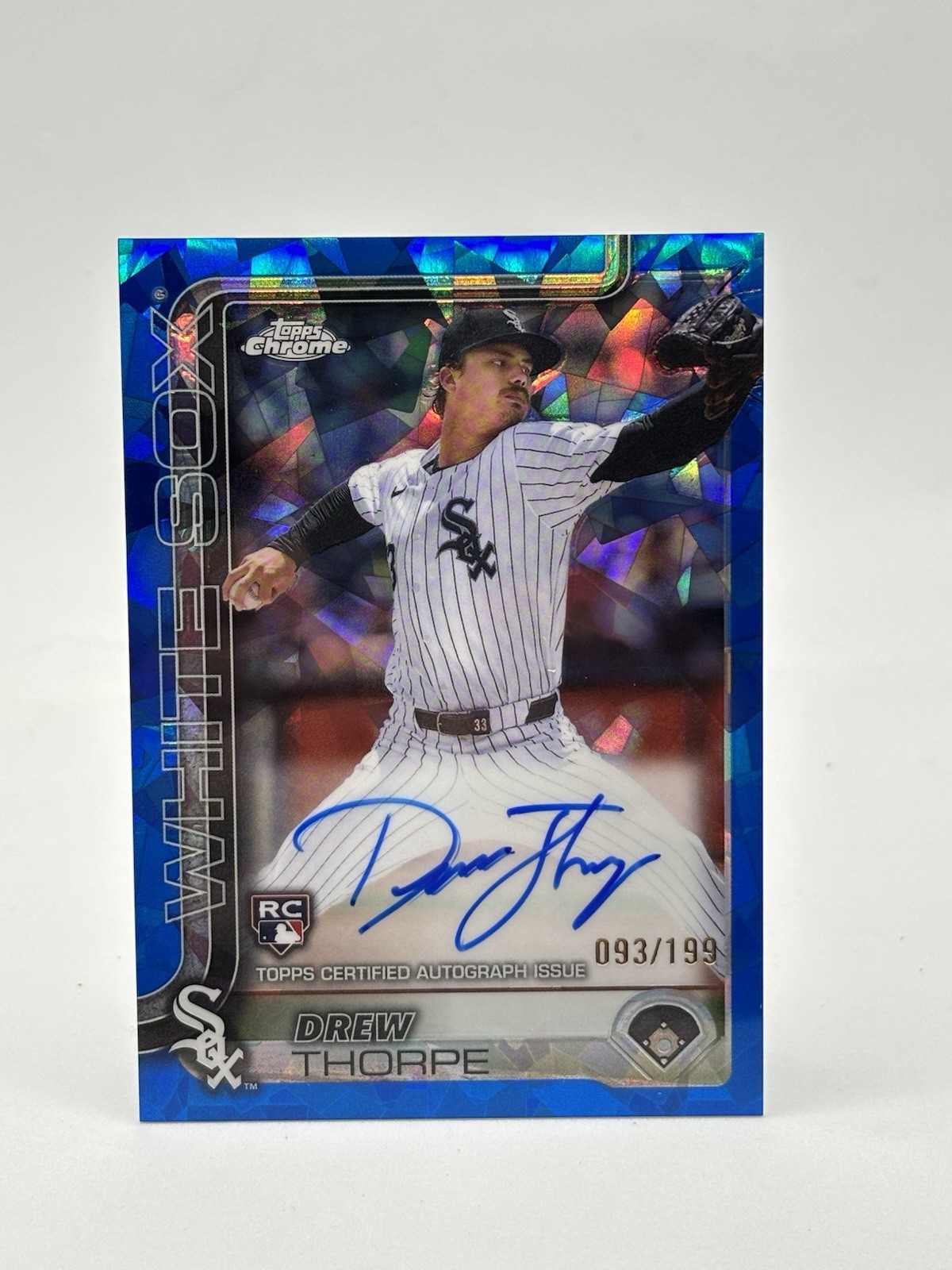 2025 Topps Chrome Sapphire #RA-DT DREW THORPE (RC) AUTO /199 Chicago White Sox
