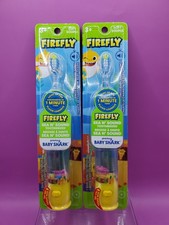 2 Pack Firefly Baby Shark Sea N' Sound Kids Toothbrush Soft Bristles New Sealed