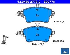 Bremsbelagsatz für MERCEDES-BENZ W176 W242 W246 Vorderachse ATE 13.0460-2778.2 Bremsbelagsatz für MERCEDES-BENZ W176 W242 W246 Vorderachse ATE 13.0460-2778.2