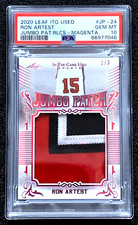 SSP /3 PSA 10 GEM MINT 2020 RON ARTEST LEAF ITG USED JUMBO PATCH RELIC G4341