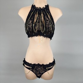 Agent Provocateur Soir&eacute;e Zindie Black Lingerie Set 34D/2(small)