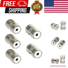 PL259 Barrel Connector, 5-Pack RFAdapter UHF Female-Female Coax Coaxial Adapter