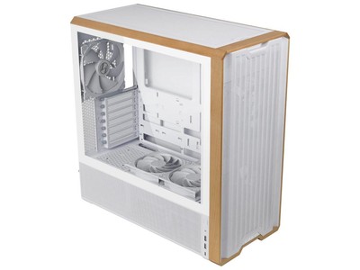 Lian Li LANCOOL 217 Genuine Walnut Wood Computer Case,  Mid-Tower ATX PC Case wi