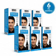 6PC - Men  s Select 5 Minute Hair Color Dark Brown Quick  Easy 1 Application