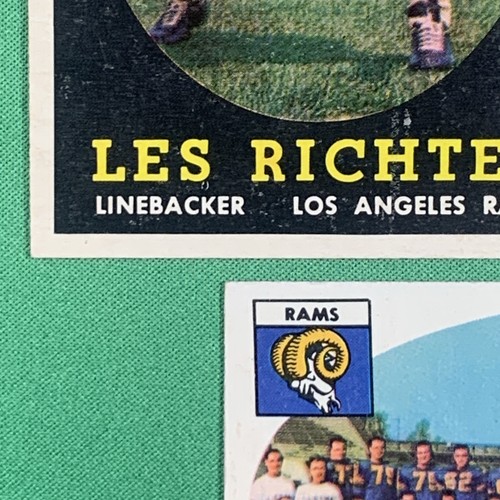 VTG 1958 Topps Football Card LOT LA Rams #105 Richter #20 Arnett #85 Team Photo - Picture 8 of 12