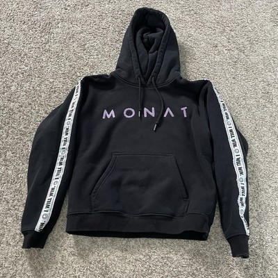 Monat Hoodie Womens Small Black Pullover Heavyweight I Will Win Fleece EUC 915