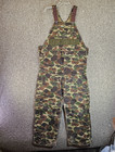 Vintage BU103 Carhartt Camo Hunting Overall Bibs Mens 38x30 Adjustable Straps